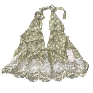 FREE PEOPLE Lunch Date Halter‎ Top. Large.